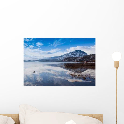 Winter Mountain Reflection Lake Wall Decal
