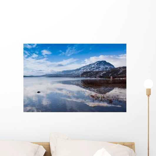 Winter Mountain Reflection Lake Wall Decal