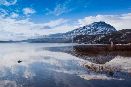 Winter Mountain Reflection Lake Wall Decal