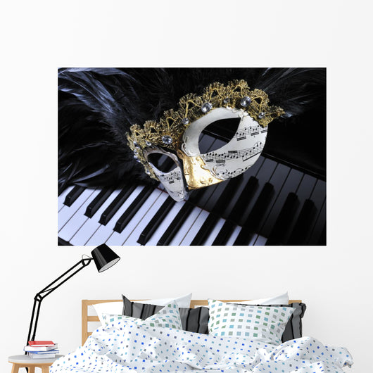Mask on Wings Wall Mural