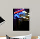 Barber Shop with Neon Sign Wall Mural