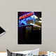 Barber Shop with Neon Sign Wall Mural