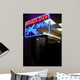 Barber Shop with Neon Sign Wall Mural