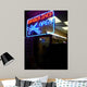 Barber Shop with Neon Sign Wall Mural