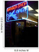 Barber Shop with Neon Sign Wall Mural