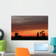 Oil Pump Sunset Wall Decal