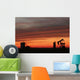 Oil Pump Sunset Wall Decal