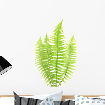 Fern Leaf White Wall Decal shown on a wall