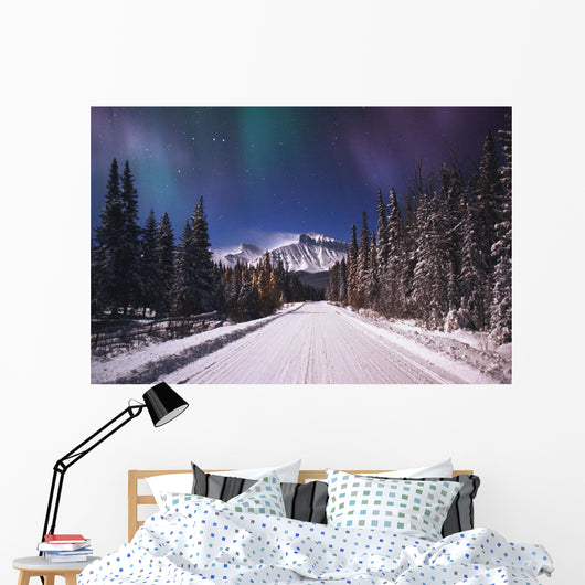 A Winter Road Wall Mural