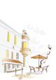 Street cafe Wall Decal