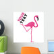 logo entreprise,logo flamant rose Wall Decal