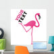 logo entreprise,logo flamant rose Wall Decal