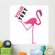 logo entreprise,logo flamant rose Wall Decal