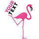 logo entreprise,logo flamant rose Wall Decal