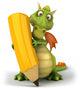 Dragon and Pencil Wall Decal