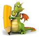 Dragon and Pencil Wall Decal