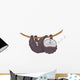Snoozing Cartoon Sloth Wall Decal