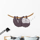 Snoozing Cartoon Sloth Wall Decal