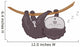 Snoozing Cartoon Sloth Wall Decal