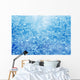 Frosty natural pattern on winter glass with drops Wall Mural