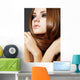 Hairstyle. Beautiful model with long shiny hair Wall Mural