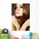 Hairstyle. Beautiful model with long shiny hair Wall Mural