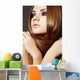 Hairstyle. Beautiful model with long shiny hair Wall Mural