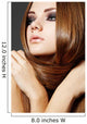 Hairstyle. Beautiful model with long shiny hair Wall Mural