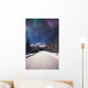 Northern Lights Over A Snowy Road Wall Mural