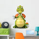 Green Dragon Drinking Coffee Wall Decal