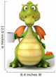 Green Dragon Drinking Coffee Wall Decal