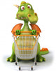 Dragon and Shopping Wall Decal