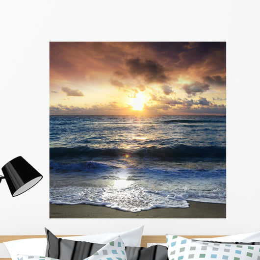 Scenic Sunrise on the Beach Wall Mural