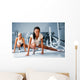 Two woman  at the fitness club Wall Mural
