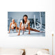 Two woman  at the fitness club Wall Mural