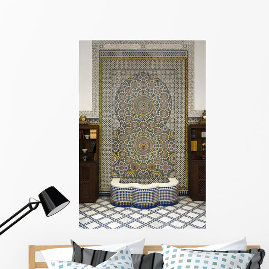 Fountain with Ceramic Mosaics Wall Decal