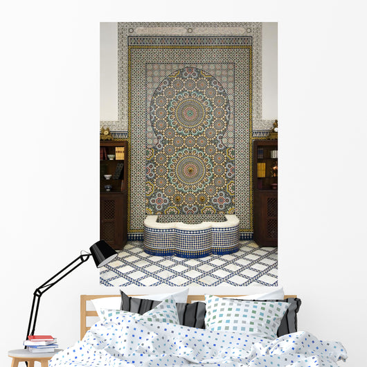 Fountain with Ceramic Mosaics Wall Decal