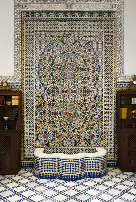 Fountain with Ceramic Mosaics Wall Decal