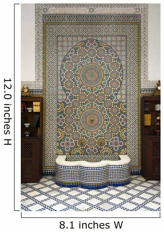 Fountain with Ceramic Mosaics Wall Decal