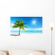 Palm and Sea Wall Mural