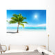 Palm and Sea Wall Mural