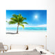 Palm and Sea Wall Mural