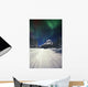 Mountains And Northern Lights Wall Mural