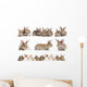 Set of Brown Baby Rabbits Wall Decal