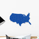 Usa 3D Map with Wall Decal