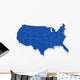 Usa 3D Map with Wall Decal