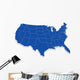 Usa 3D Map with Wall Decal
