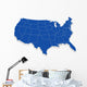 Usa 3D Map with Wall Decal