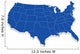 Usa 3D Map with Wall Decal