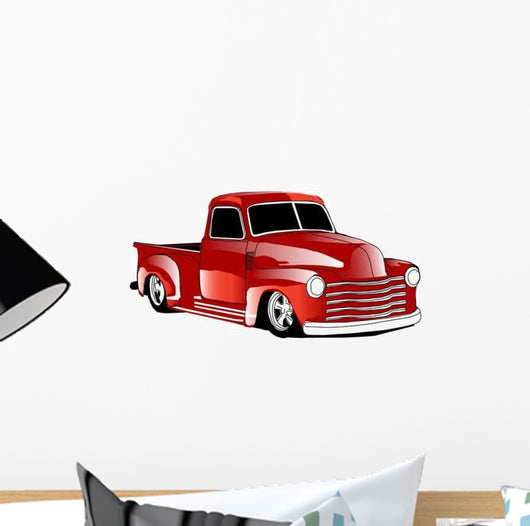 Classic Red Truck Wall Decal